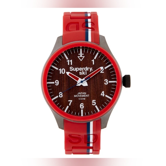 Superdry Professional Ski Watch with Red Silicon Strap SYG185R - Picture 4 of 7